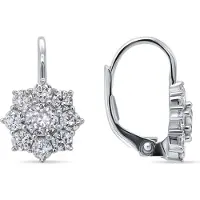 Brilio Silver - Boucles d'oreilles en argent avec zircons clairs EA119W, (Argent)