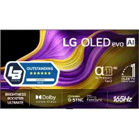 LG OLED evo AI OLED65G54LW, 165.1 cm (65"), 3840 x 2160 px, OLED evo, Smart TV, Wi-Fi, Noir