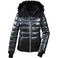 Killtec Femmes, Veste de ski, Damen Stepp-Skijacke, schwarz (46), Noir, 46