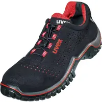 Uvex chaussures basses motion style S1 noir, rouge largeur 11 Gr. 47