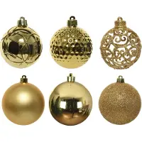 Décoris Tube 37 Decorative Balls Christmas Tree Doré