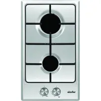 Simfer H3.200.vgrim 30 Cm Gas Hob 2 Burners Argenté