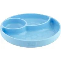 Chicco Assiette en silicone, bleu-vert 12m+