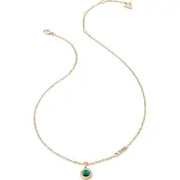 GUESS Color My Day Collier plaqué or moderne JUBN02245JWYGEMT/U, (Acier inoxydable, 40.5 cm)