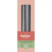 Bolsius Bougie pointue 24,5x2,4cm gris 4p. (4 pcs)