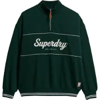 Superdry Country Club Loose Half Zip Sweatshirt Vert L Femme