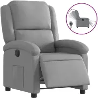 vidaXL Fauteuil relax électrique gris clair Tissu