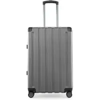 Hauptstadtkoffer - Q-Damm - Valise moyenne à coque dure XL Extension trolley Valise de voyage à double roulettes à soufflet extensible Hardshell Suitcase expandable, TSA, 68 cm, 89 litres,Argent