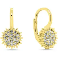 Brilio Silver - Charmantes boucles d'oreilles plaquées or avec zircons EA253Y