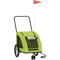 Syfax Remorque de vélo pour animaux de compagnie vert