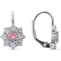 Brilio Silver - Boucles d'oreilles en argent avec zircons clairs et roses EA120W