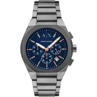 Giorgio Armani Montre à affichage analogique bleu nuit / taupe