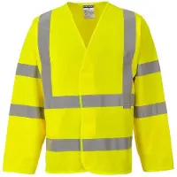 Portwest Gilet haute visibilité baudrier double ceinture manches longues Jaune S - M