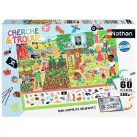 Nathan Puzzle Jardin 60 pièces enfants coloré carton