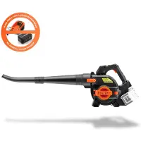 FUXTEC Souffleur de feuilles sans fil 2en1 FX-E2LBS - Aspirateur de feuilles 40Volt || Broyeur de feuilles | 685,1m³/h | Sac à feuilles inclus | Poignée ergonomique | Sans batterie/chargeur