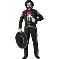 Atosa Mexican Skeleton Men Costume Noir XS-S Enfants