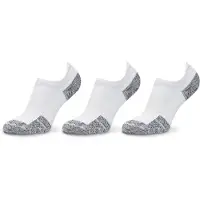 Under Armour Armourdry Run Cushion No Show Socks 3 Pairs Blanc EU 31 1/2-36 1/2