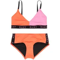 Roxy Colorblock Tri Bikini Orange 16 Years Fille