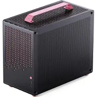 Jonsbo MATX Handle Case Z20 - Noir-Rose (mATX, Mini-ITX), Boîtier PC, Transparent, Pink, Noir