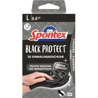 Spontex Black Protect 20 pièces L Gants en nitrile (L)
