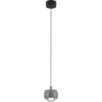 Nova Luce Conga - lampe suspendue - Ø 9,6 x 140 cm - 13W LED inclus - gris