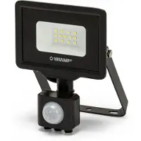 Velamp PADLIGHT5, projecteur LED SMD 10W IP44, noir 6500K. Avec IR