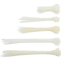 Bgs Assortiment de colliers plastique blanc 100 - 300 mm 250 pièces (Serre-câbles en plastique, 300 mm, 250 pcs)