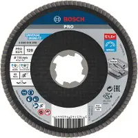 Bosch Plateaux à lamelles X-LOCK version coudée, spatule fibre, Ø 115 mm, G 120, X571, Best for Metal - 2608619200