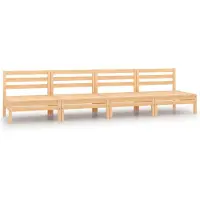 Syfax Canapés centraux de jardin 4 pcs Bois de pin massif