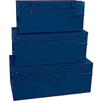 Cogex Metallkoffer-Set mit 3 Koffern und Vorhängeschloss