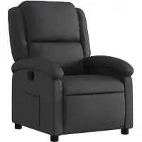 vidaXL Fauteuil relax en cuir véritable noir