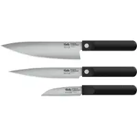 Fissler ProCut 001-039-03-000/0, set de 3 couteaux avec couteau de chef, couteau à viande et couteau d'office