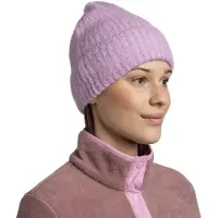Buff Knitted Beanie Violet