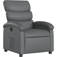 vidaXL Fauteuil relax gris similicuir