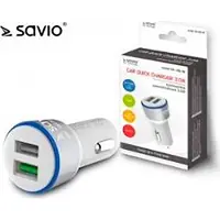 Savio Chargeur de voiture SA-06/W 3,0 A, 2xUSB