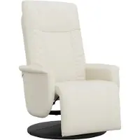 vidaXL Fauteuil relax avec repose-pieds Crème Similicuir