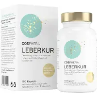 Cosphera Cure pour le foie | 120 gélules | Complexe 8-fois avec chardon-marie, pissenlit, artichaut, choline & vitamines | végétalien