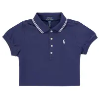 Ralph Lauren Polo enfant CROP POLO-KNIT SHIRTS-POLO SHIRT filles - Marine - 7 ans