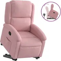 vidaXL Fauteuil relax releveur rose velours