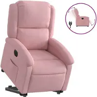 vidaXL Fauteuil relax releveur électrique rose velours