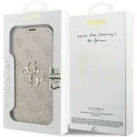 GUESS Étui adapté à l'IPHONE 17 Pro GUBKP17L4GMGPI (PU 4G Metal Logo) rose