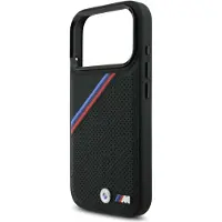 BMW M Tricolor Metal Logo Magsafe Iphone 17 Pro Phone Case Noir