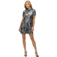 Superdry W8012021a Short Sleeve Short Dress Gris 2XS Femme
