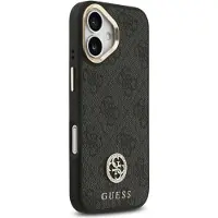 GUESS case passend für IPHONE 17 compatible with MagSafe GUHMP17SP4G4DCSK (PU W/ Strass Logo & Big Strap Metal Buttons) black
