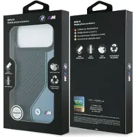 BMW Étui MagSafe avec logo M Carbon pour iPhone 17 Pro Max - bleu