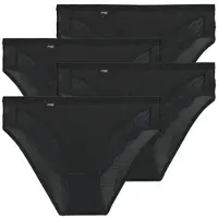 Sloggi Culottes & slips Romance Tai PACK DE 4 femmes - Noir - FR 42