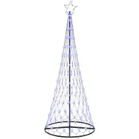 vidaXL Arbre de Noël LED bleu, 250 cm, en métal, marque