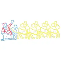 vidaXL Décoration LED de Noël Multicolore 69 x 79 cm PVC