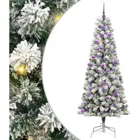 vidaXL Sapin de Noël Artificiel à Branches Articulées 210 cm PVC