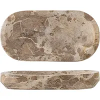 Bloomingville - Plateau Shao, marbre, beige, longueur 24,5 cm